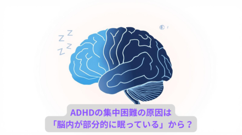 ADHDの集中困難の原因は 「脳内が部分的に眠っている」から?