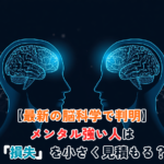 Scientific editorial illustration of two stylized human head silhouettes facing each other in profile, glowing brain inside, with a softly highlighted prefrontal cortex region in cyan-blue. Minimal data visualization elements (subtle line graphs, neural network dots) floating around the heads. Color palette: deep navy background, electric blue, white, soft cyan highlights. Clean, modern, scientific journal aesthetic. High contrast, premium feel.