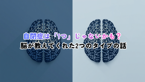 Minimalist professional illustration of two human brain silhouettes side by side, one with dense glowing connection lines (hyperconnectivity), the other with sparse soft lines (hypoconnectivity). Clean medical aesthetic, deep navy (#1F3A5F) and soft blue-gray palette, plenty of white space, flat vector style, subtle gradient, no text.