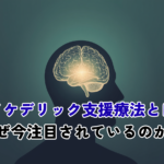 A clean, professional-minimal editorial hero image symbolizing psychedelic- assisted mental health therapy. A softly glowing human brain silhouette gently dissolving into calm concentric ripples and subtle neural filaments. Muted teal, deep navy and warm off-white palette, generous negative space, soft studio lighting, no text, medical yet hopeful mood, 1200x630.