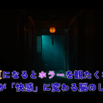 Cinematic dark photograph of an old Japanese wooden house corridor at night in midsummer, a single paper lantern glowing faint amber, wind chime (furin) hanging still, blue-black shadows, thin mist, deep teal and charcoal color palette with one warm amber accent, moody film grain, shallow depth of field, no text, no people, atmospheric horror aesthetic, 1200x630